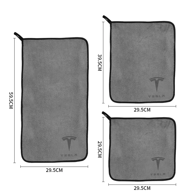 테슬라 모델 3 모드 S X 모델 Y용 자동차 로고 배지 극세사 워시 타올, 코튼 소프트 클리닝 걸레, 건조 천, 엠블럼 액세서리