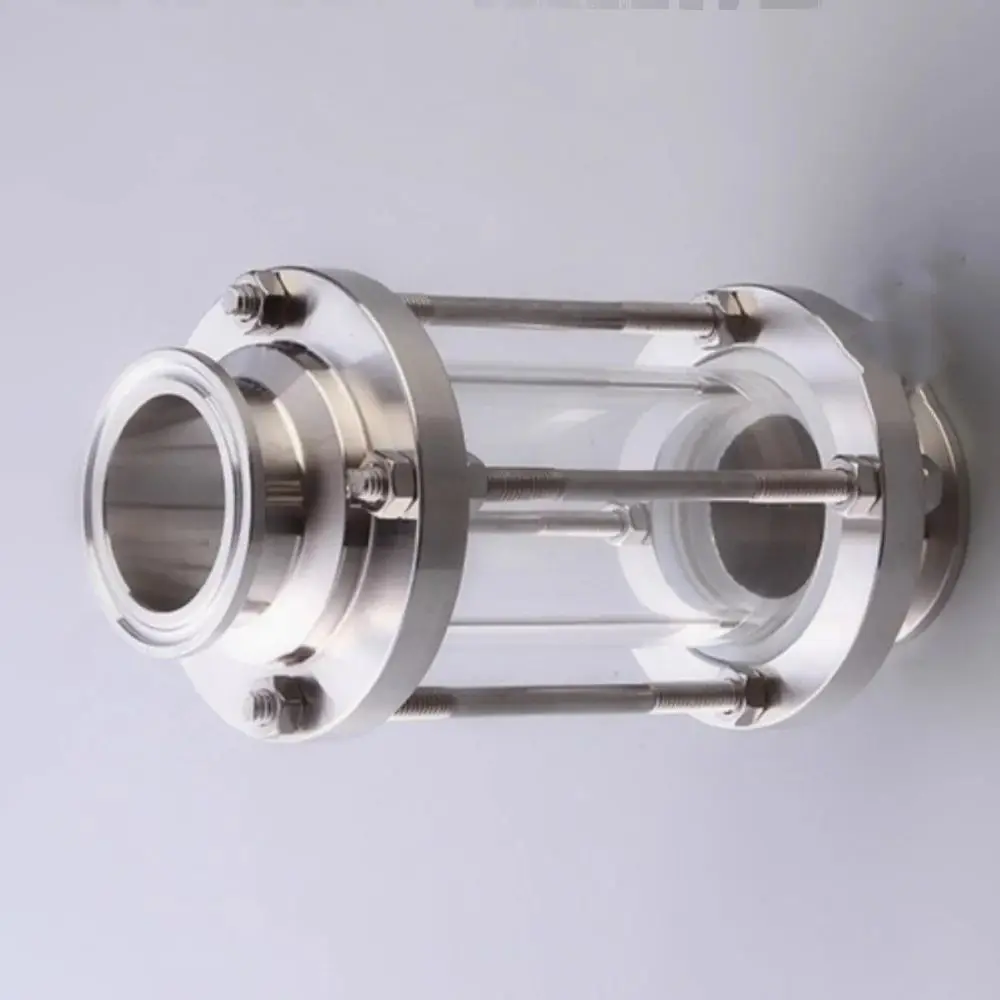 

Clamp 3"(Φ76mm) OD91mm Glass Tube Sight Glass Flow Sight Glass Diopter For Distillation,Pipeline Sight Glass SS304 Sanitar