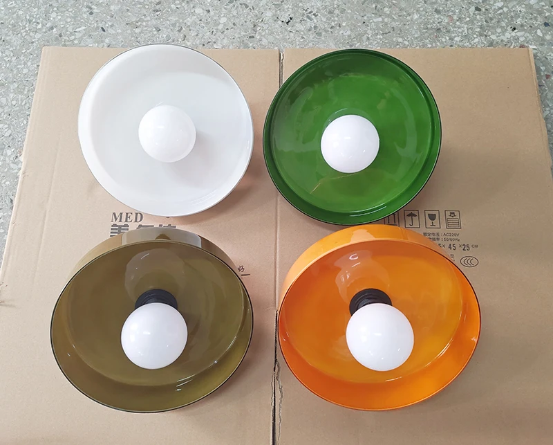 Modern Vintage Glass Ceiling Light Hallway Balcony Kitchen Light Bedroom Ceiling Light Multi-Colored Glass