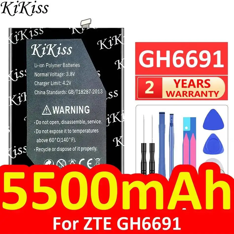 

Mobile Phone Battery Good Low-Temperature Performance For Zte GH6691 High Compatibility 5500Mah