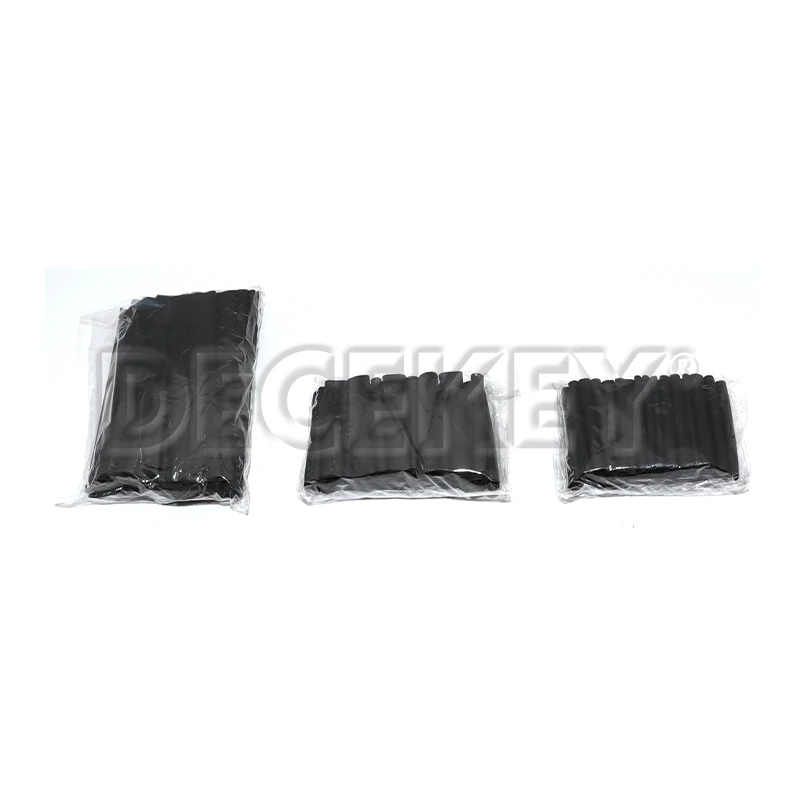 127pcs/lot Thermoresistant tube Shrink wrapping 2:1 Black heat shrink Sleeving set Wire Cable Polyolefin Wrap Tubing