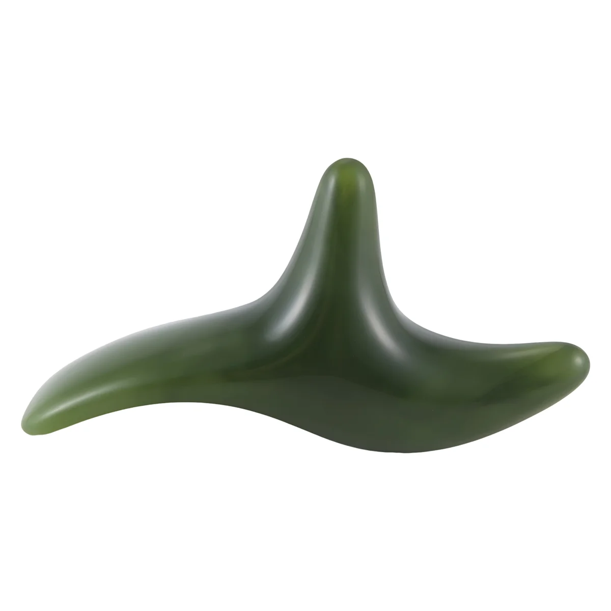 New Natural Green Beeswax Jade Face Gua Sha Triple-Cornered Massager Board Rod Body Foot Acupoint Massage Stick Health Tool