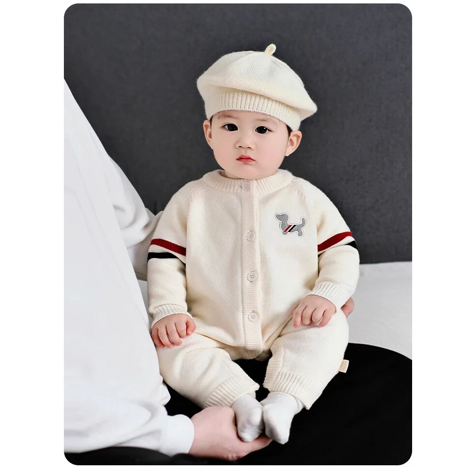 2025 New Mom And Baby Matching Knit Cardigan Winter Outfit Korean Style