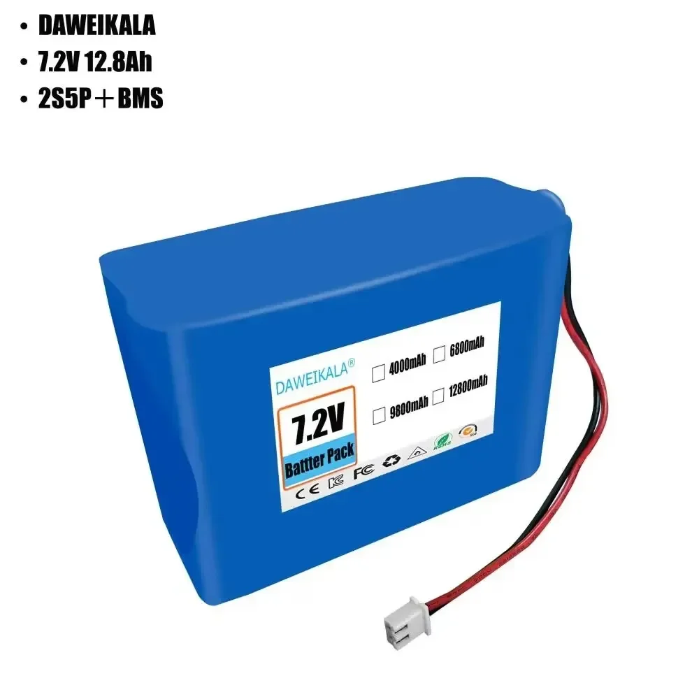 

7.4V 2S5P 12800mAh 18650 Li ion batteries 7.4v 12.8Ah lithium ion Rechargeable Battery Pack for Bike Bicycle Light Headlamp