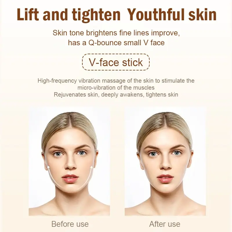 قضيب تنحيف الوجه الكهربائي 24K من بيوتي بار، عصا ذهبية على شكل حرف T، مدلك للوجه لشد البشرة، جمال كهربائي