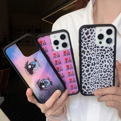 Wildflower I Love ME Leopard Phone Case for iPhone 17 16 15 14 13 12 Pro Max Plus Lovely Eye WF Soft Edged Shockproof Back Cover