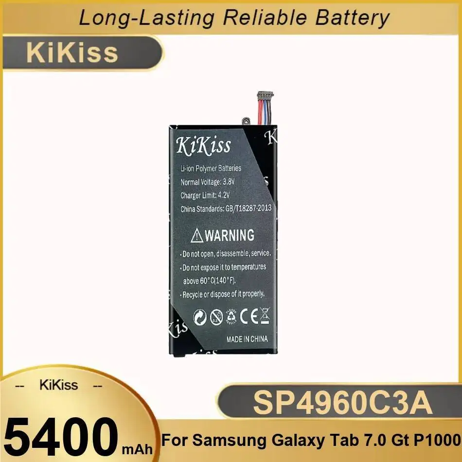 

For Samsung Galaxy Tab 7.0 GT P1000 P1010 High-Efficiency Tablet Battery SP4960C3A 5400Mah