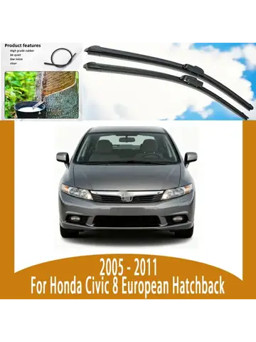 혼다 시빅 8 유럽 해치백 2005-2011용 LHD 전면 유리창 와이퍼 블레이드 윈드스크린 창문 액세서리 2006 2007 2008