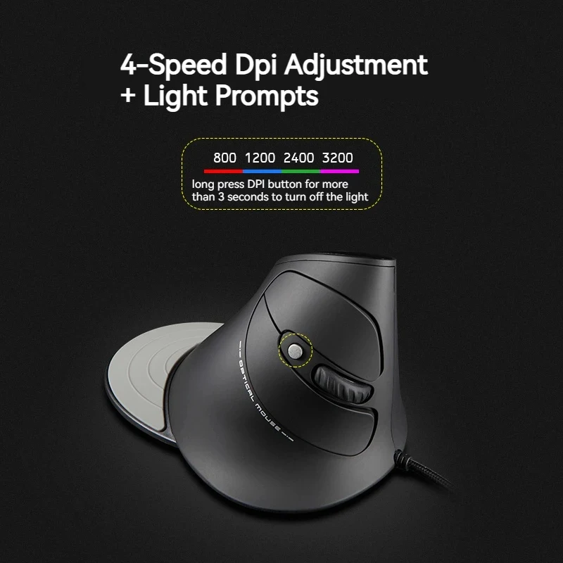 New Style, The Personality Master Holds The Vertical Wired Programming Mouse On His Side