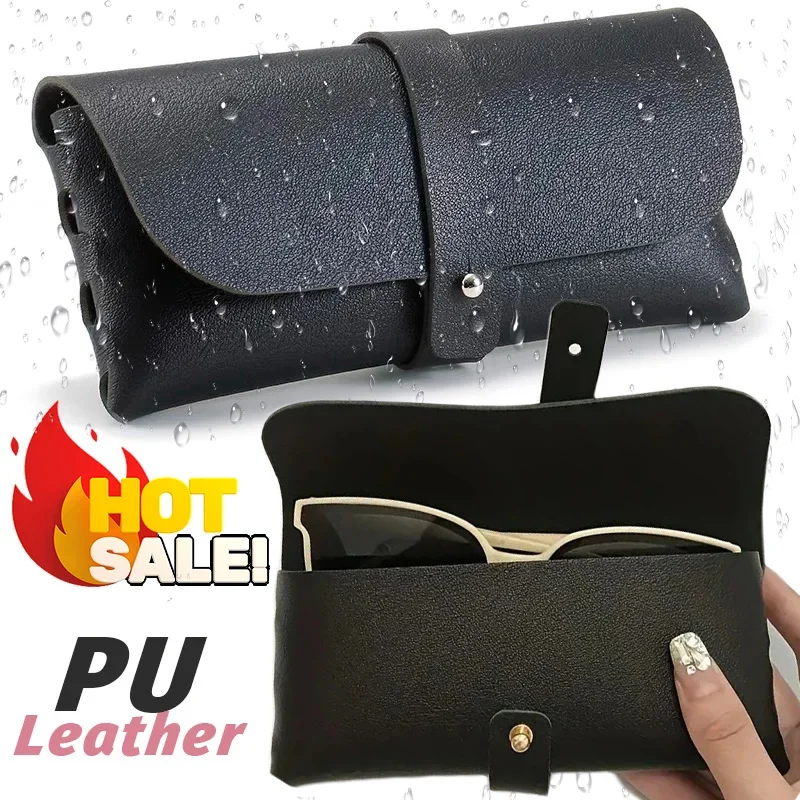 Multifunctional PU Leather Glasses Case Rectangle Mini Makeup Bag Pencil Wallet Organizer Business Card Holder Eyeglasses Bags