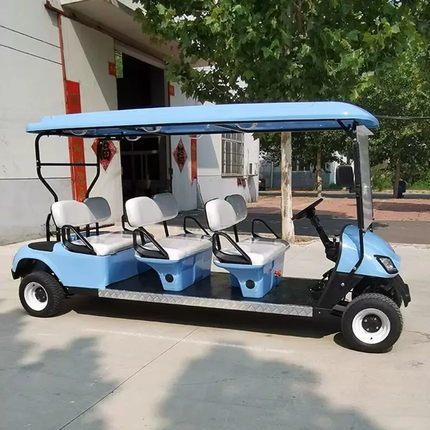 Hot Sale Customized Standard Tested Electric Golf Cart Customization Solar Panel Rated Crew 6 Electric Golf Cart