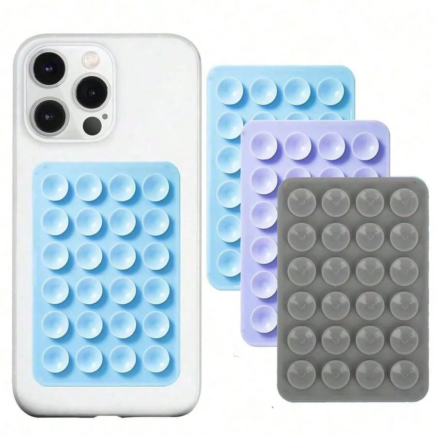 1 silicone suction cup phone holder, phone case, adhesive silicone holder with strong grip, suitable for selfie and video tools