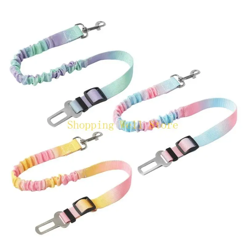 KX4B 3pcs Retractable Restraints Secures Belt Leading Puppies Travel Car Safety Rope Car Travel Dog Accessories for Dogs