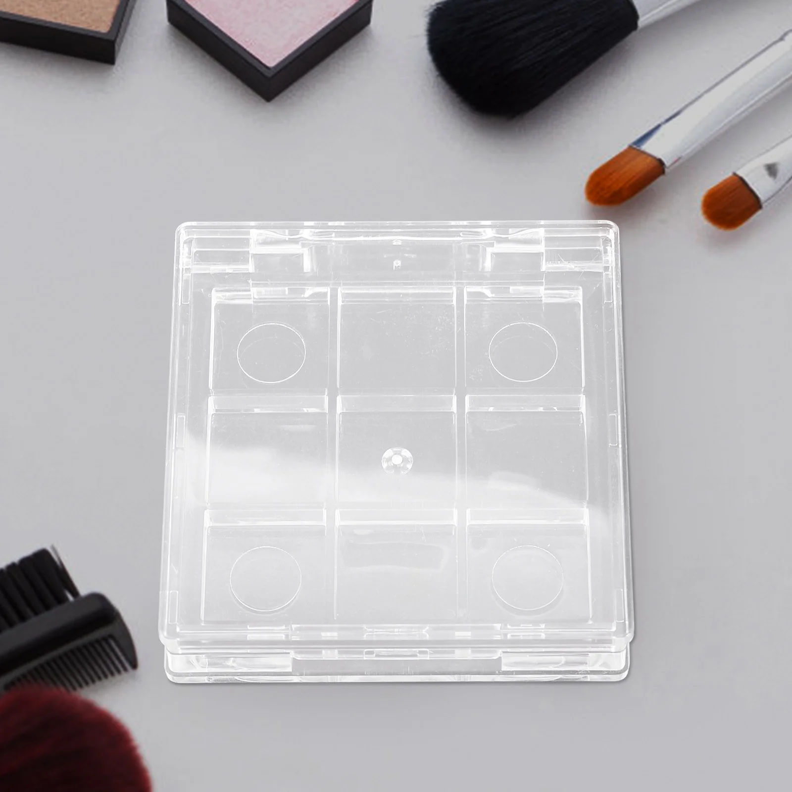 

Transparent Empty Eyeshadow Tray 2pcs Refillable Makeup Palette Case Container Box for Highlighter Storage Holder