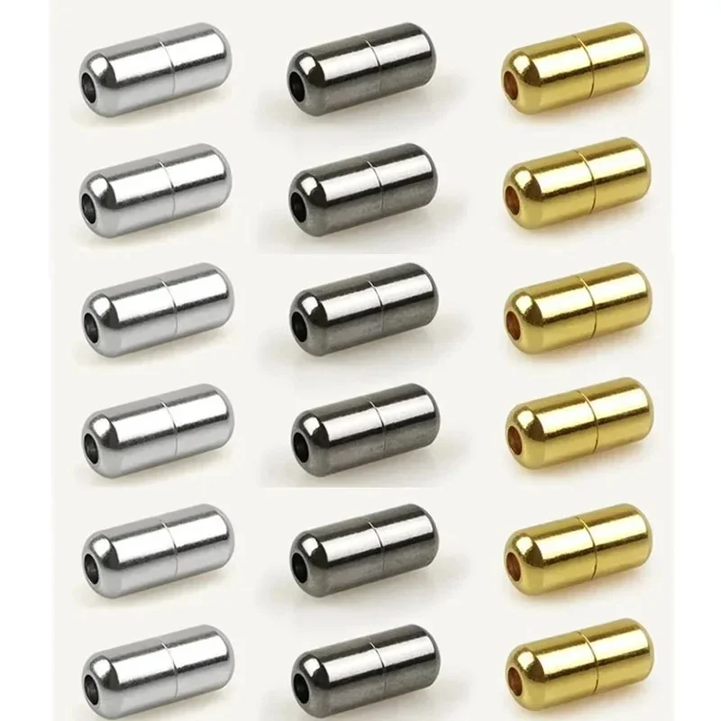 10/20/30Pcs Elastic Laces Clasps Metal Capsule Lock Buckles Tip Ends No Tie Shoelaces Tieless Elastic Lazy Shoelace Accessries