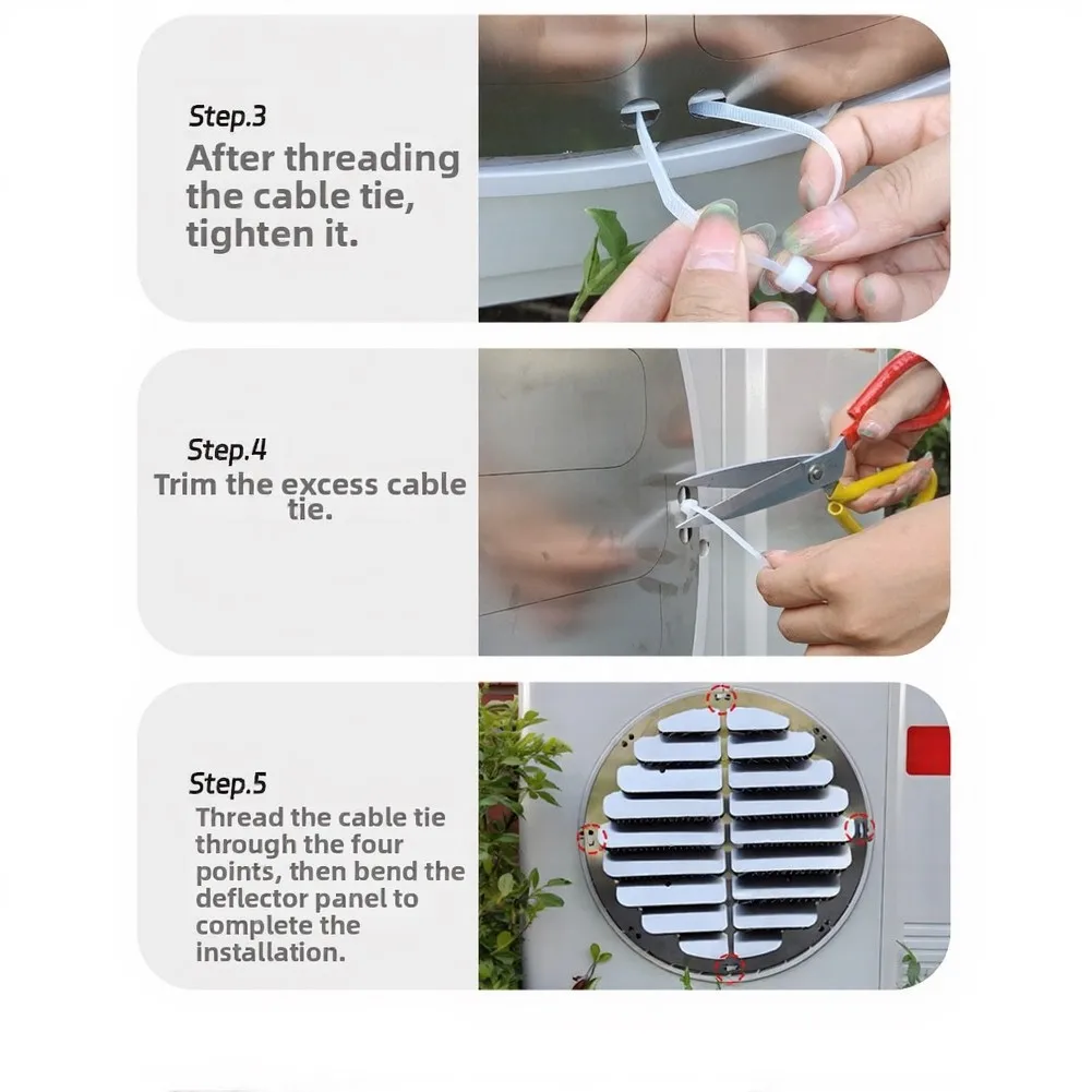 43/46/48cm Stainles Steel Air Conditioner Outdoor Unit Air Guide Plate No Drilling Required Air Conditioner Guide Plate Tools