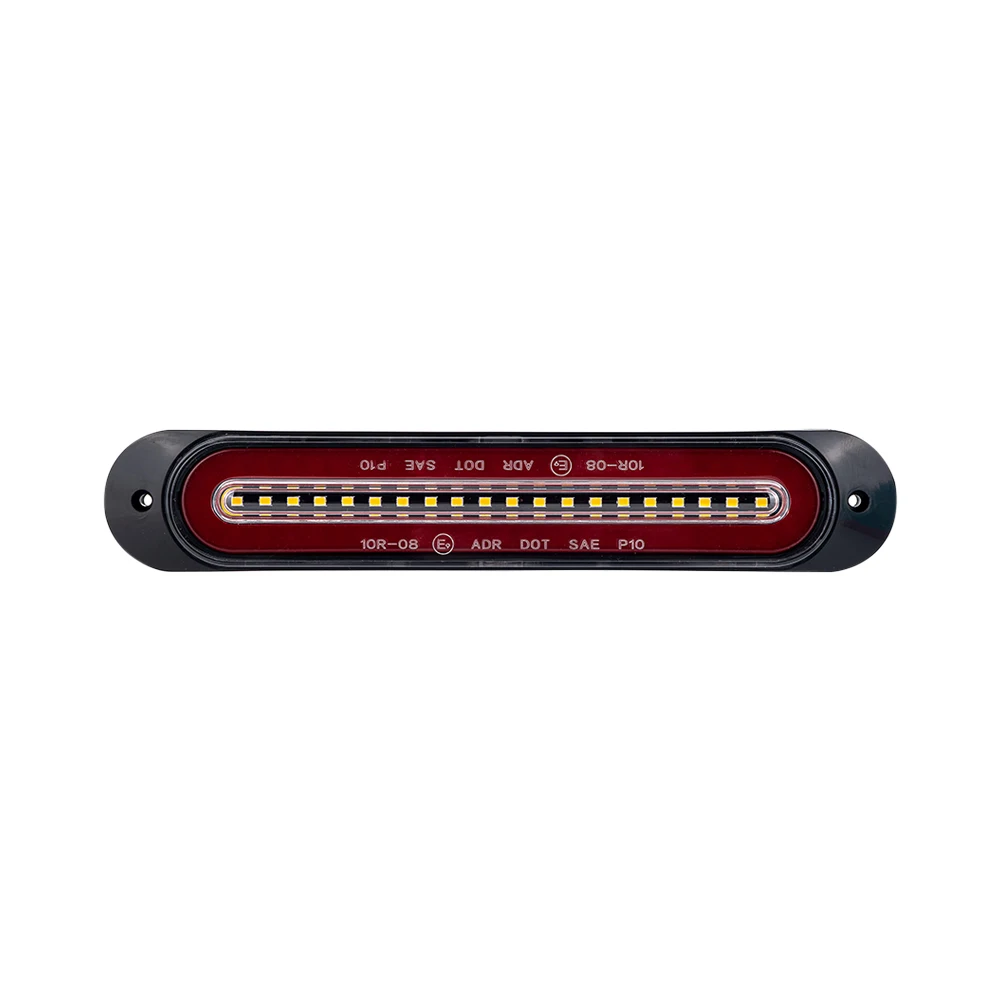 2PCS Trailer Truck Lorry Pickup Universal 68LED Tail Rear Lamp Oval Clearance Trailer Brake Light Light Bar Strip Lights 12V 24V