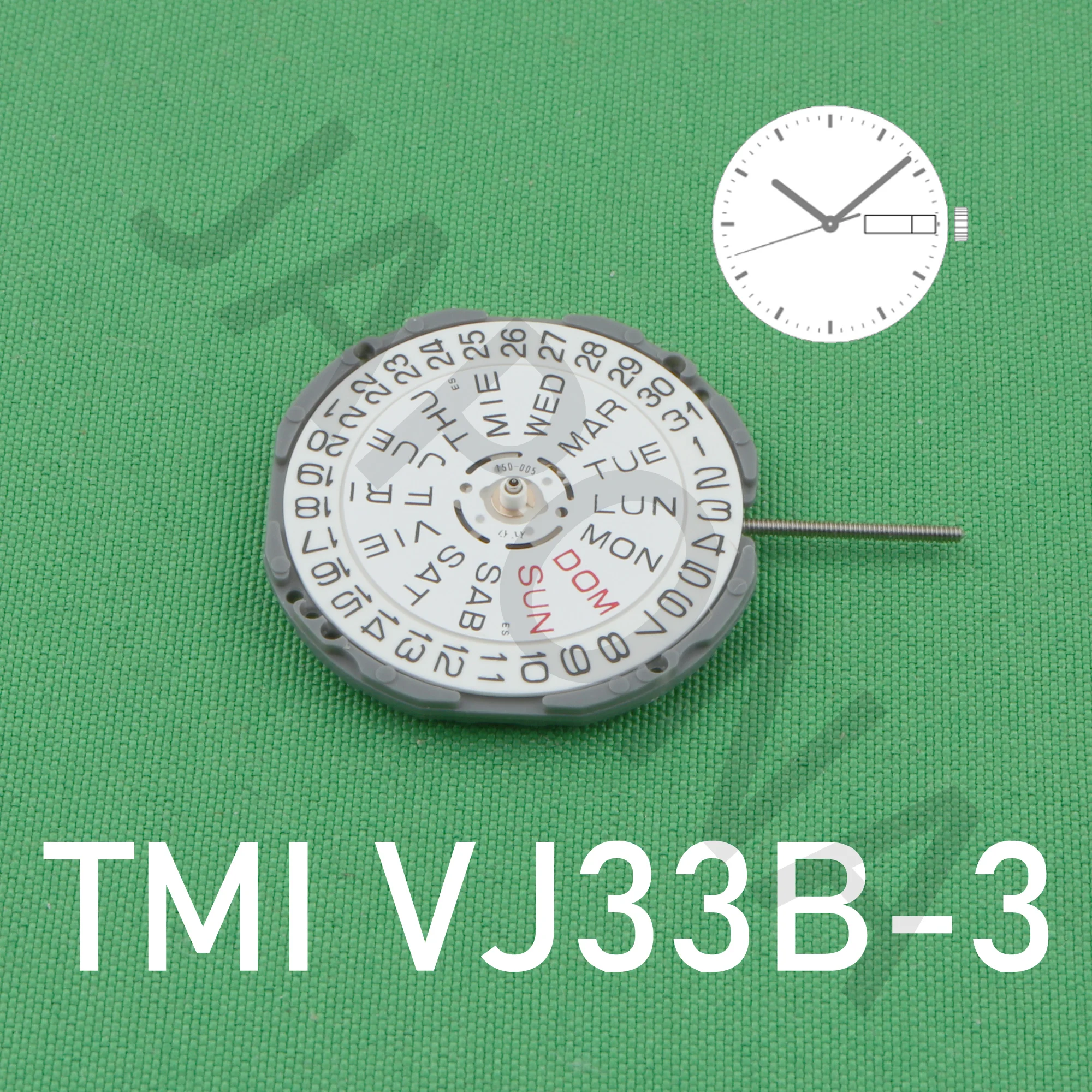 TMI VJ33B movement VJ33 movement Japan Seiko VJ33 Quartz Movement Original SII/TMI VJ33 Watch Movement VJ33 MOVEMENT Date At 3