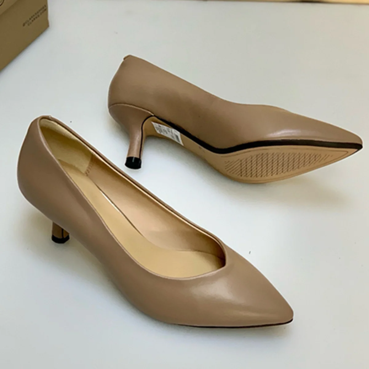 

Jenny&Dave Comfortable Heels Shoes Slip On Loafers Sandals Woman Shoes 2026 Spring Office Lady Genuine Leather Shoes For Woman