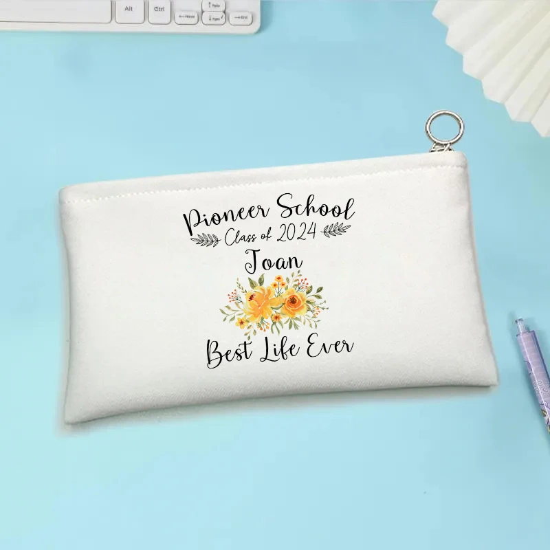 Pencil Bag JW Gift Pioneer School Gift Best Life Ever Pioneer Convention Gift Zipper Pouch Makeup Bag Cutom Name Text