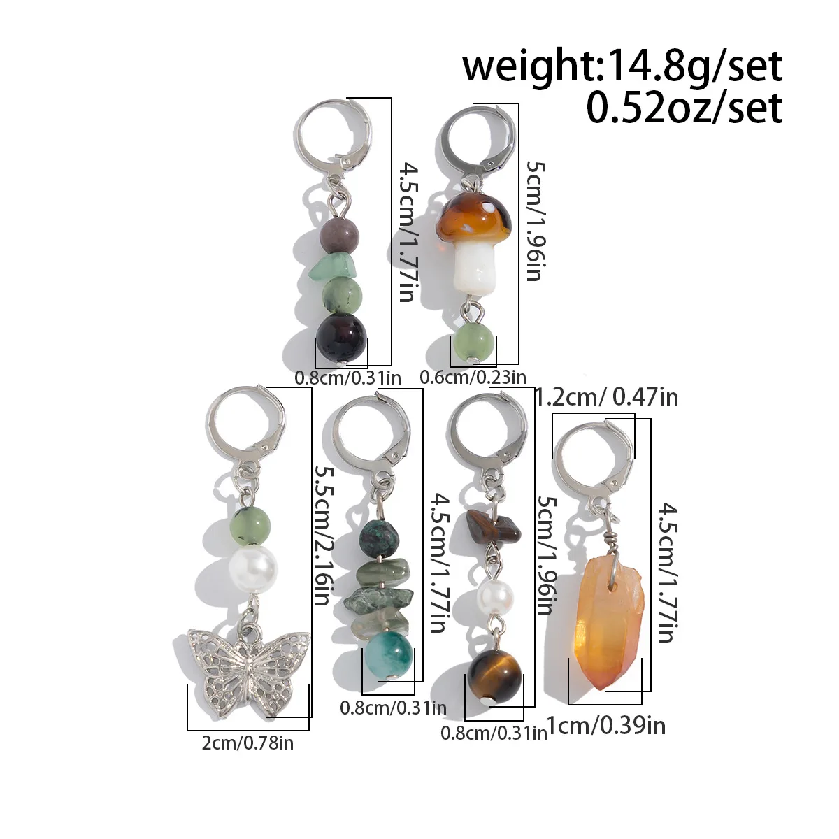 

Набор ювелирных изделий с дредами, 5 шт., цепочки смешанной длины, гипоаллергенные капли в виде ракушек, не тряпка, подарок в стиле бохо для косичек