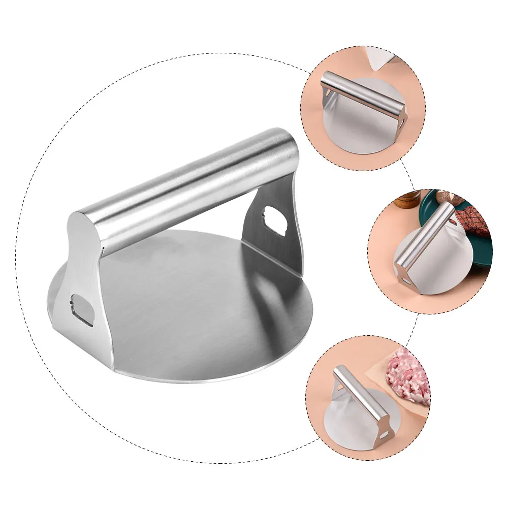 

Stainless Steel Burgers Meat Press Mold Smasher Kitchen Tool Gadget 304 Grade Patty Maker Shaping Convenient Durable