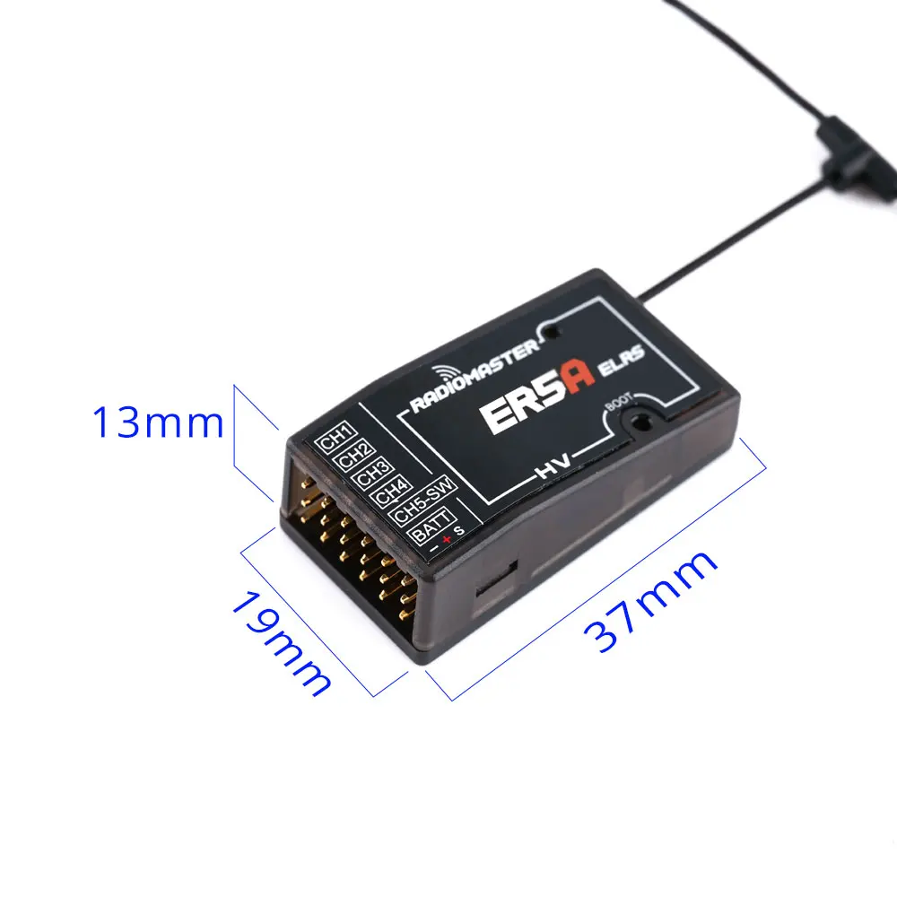 RadioMaster ER5A ER5C 5Ch ExpressLRS ELRS PWM Horizontal Pin Receiver for Planes Cars Boats