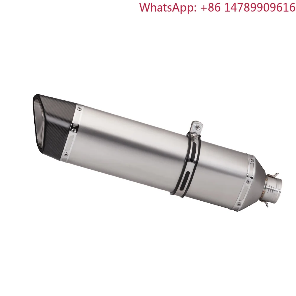 Carbon Fiber Motorcycle Exhaust Muffler, Universal 51mm Inlet Slip-On With DB Killer, Racing Style Pipe For Street And Off-Road