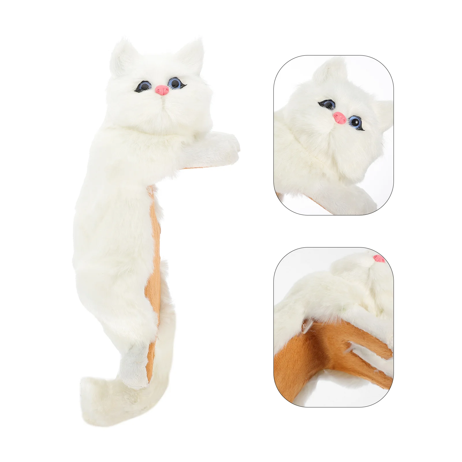 

Book Shelf Pendant Cabinet Hanging Decor Cat Model Ornament Bookshelf Cats Statue Figurines Home Adorable Fake