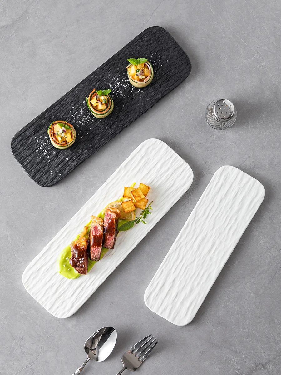 

Western cuisine , flat shallow , cake , rectangular sushi pastry plates, fruit trays, high-end tablewa