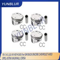 STD 4pcs Piston & Rings Set Fit 1.4 L LUJ A14 B14 GAS For GM BUICK ENCORE CHEVROLET AVEO OPEL ASTRA VAUXHALL CORSA Engine Parts