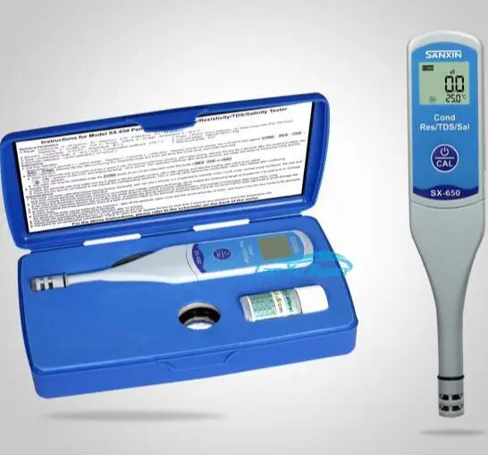 SX650 SANXIN Pen Type Pocket  Conductivity / Resistivity  TDS  Salinity  Temperature Tester (mV, IP57, CE, ISO)