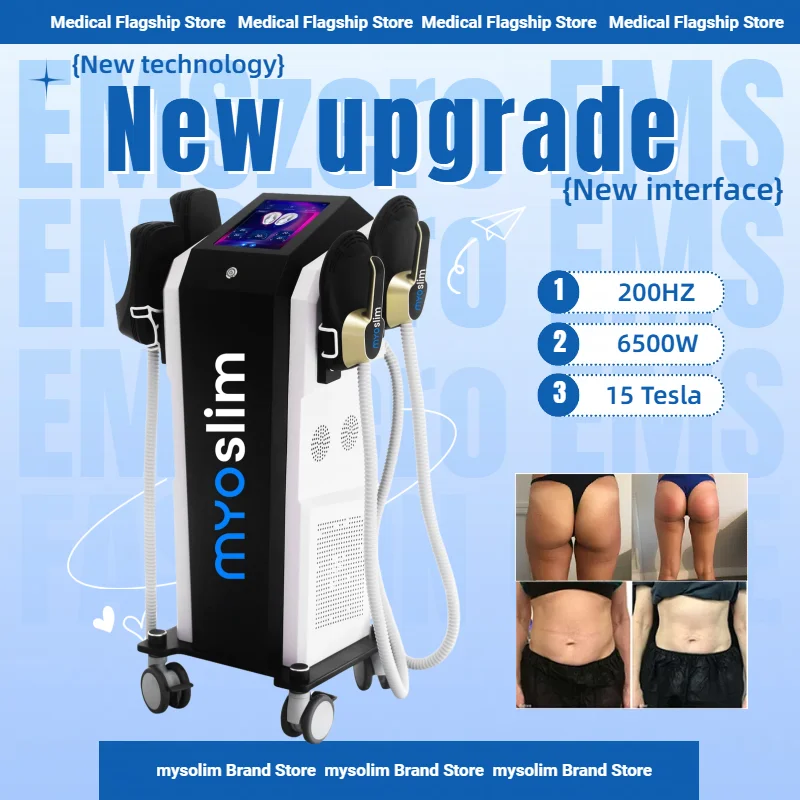 

Myoslim High Power Handle High-Efficiency Muscle Stimulation RF Machine Body Sculpting Equipment Fat Burning Slimming Massage