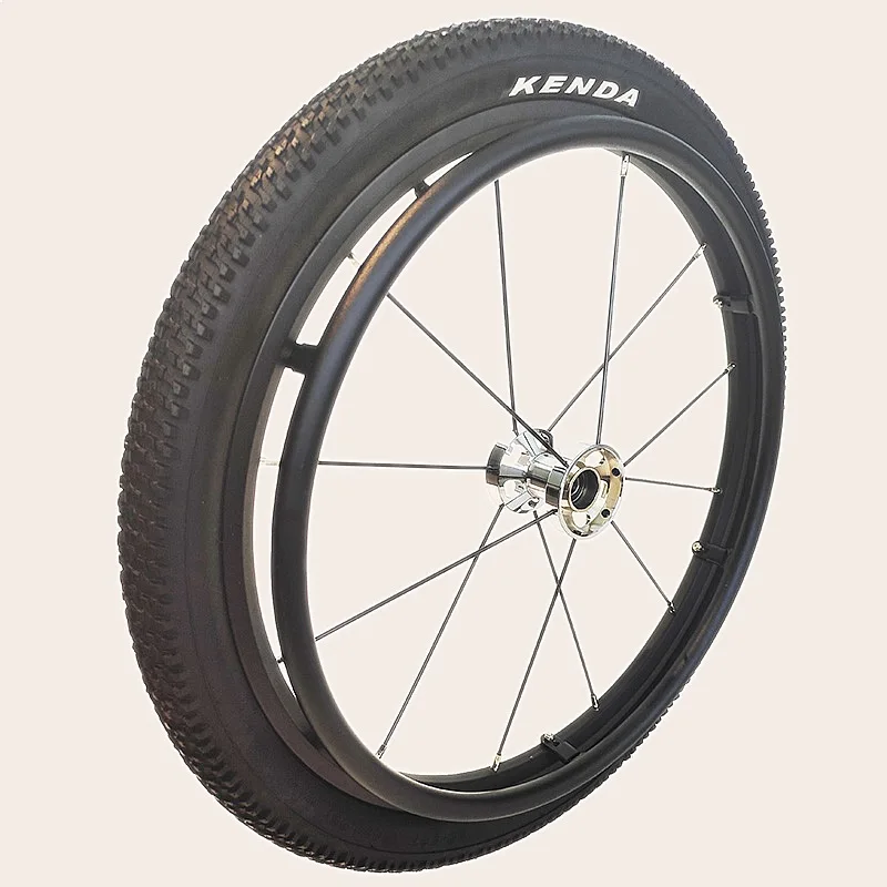24x1.95 All-Terrain Wheelchair Rear Wheels, Inflatable Wear-Resistant Tires, Quick-Release Pair