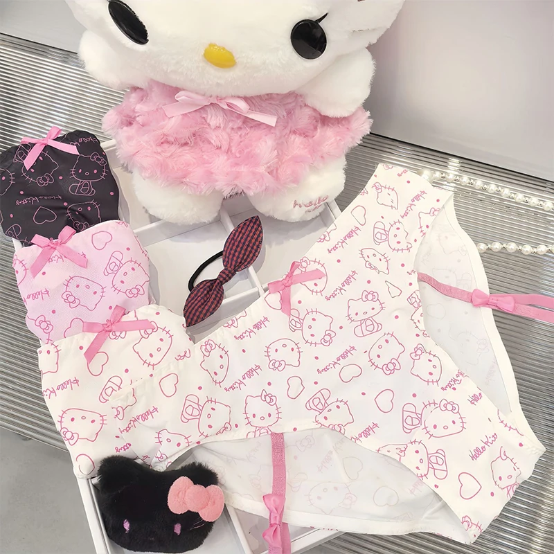 Kawaii الكرتون الوردي مرحبا كيتي ملخصات تأثيري لطيف اليابانية سحر الملابس الداخلية ملخصات منخفضة اكسسوارات الحلو فتاة هدية عيد ميلاد