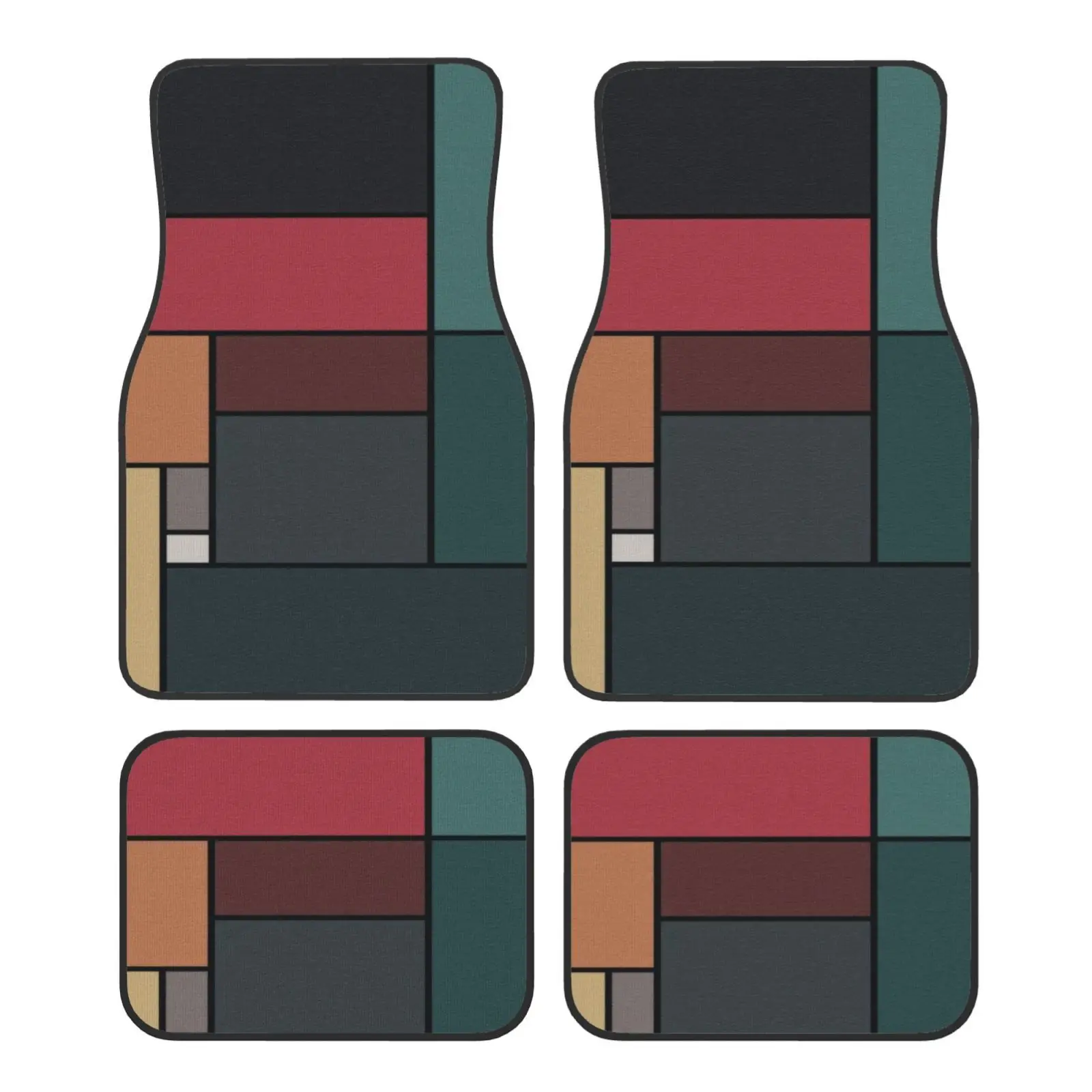 4pcs High-Density Polyester Car Mats | All-Season Universal Fit, Simple Installation, Universally Applicable
