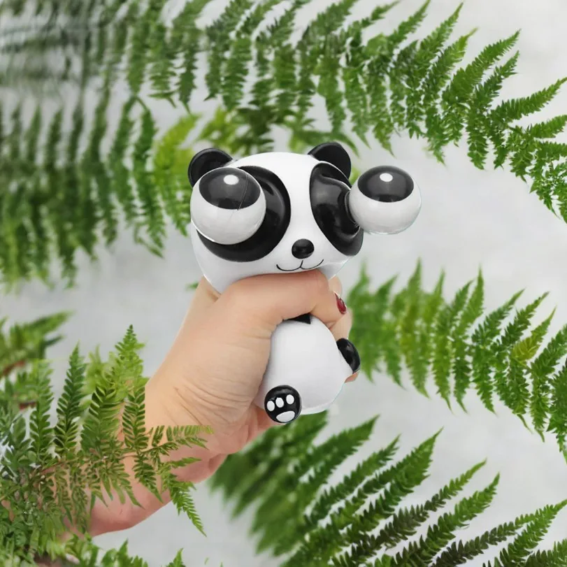 Big Eyes Panda Decompression Toy Animal Squeeze Antistress Toy Black White Panda Doll Stress Relief Pinch Slow Rebound Fun Toy