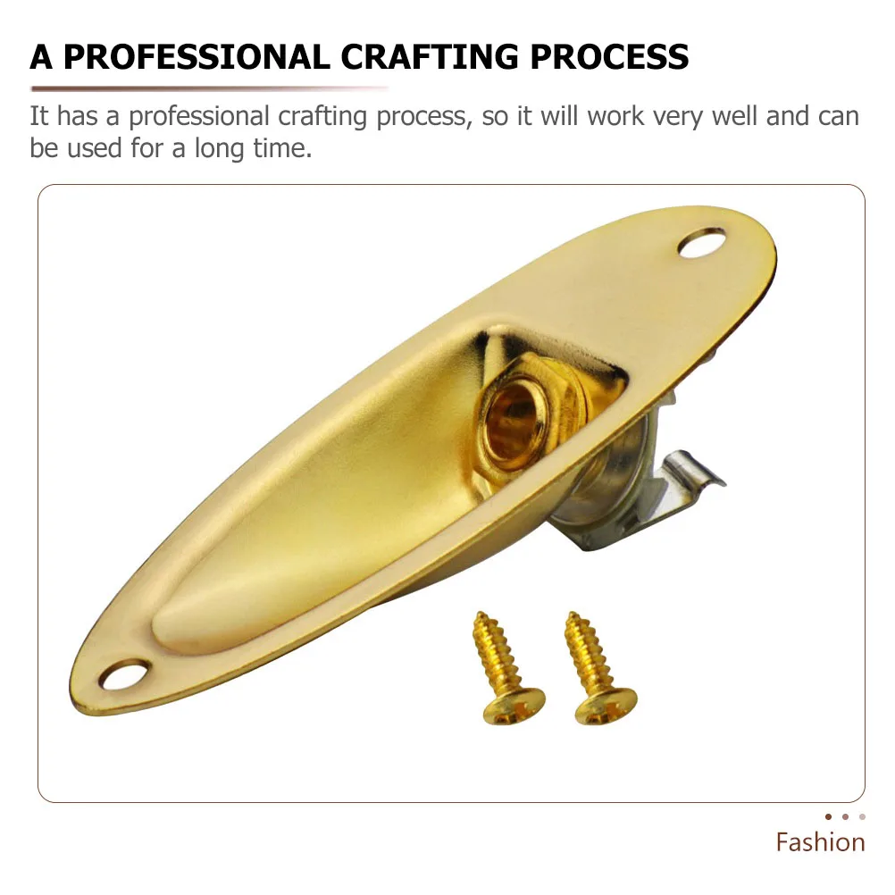 

3 Sets Guitar Vibration Pickup Jack Electric Bass Input Output Gold Guitars