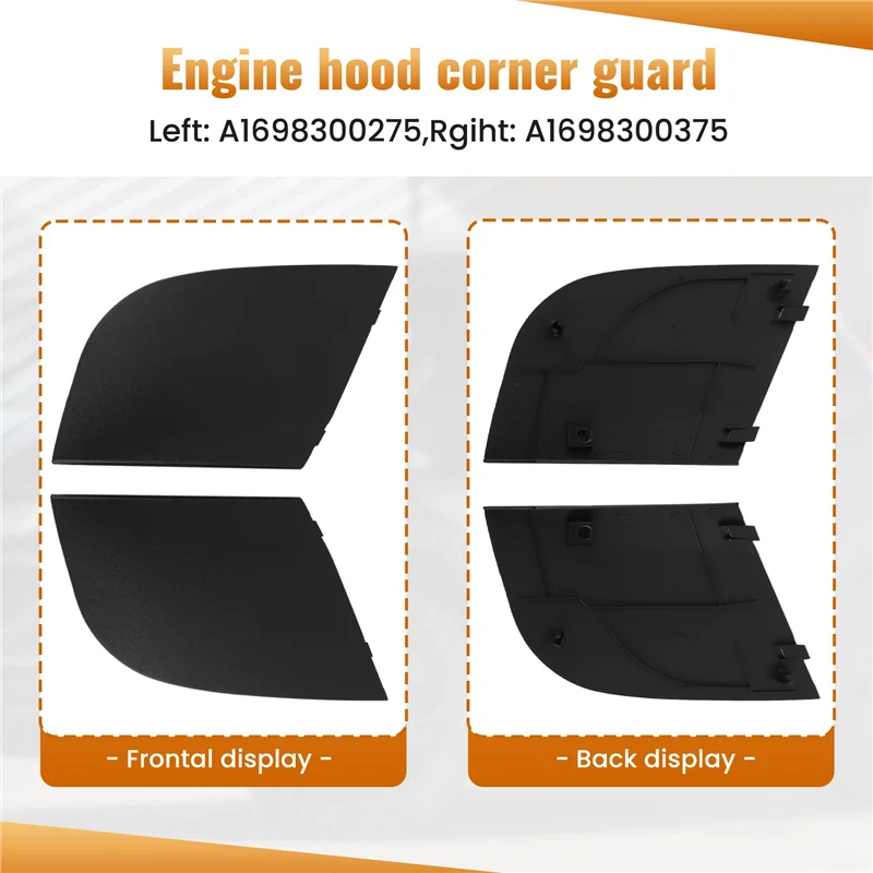 

A85E-Engine Hood Hinge Cover Water Drain Cover Hood Corner Guard For Mercedes For Mercedes Benz MB B Class W245 2005-2011
