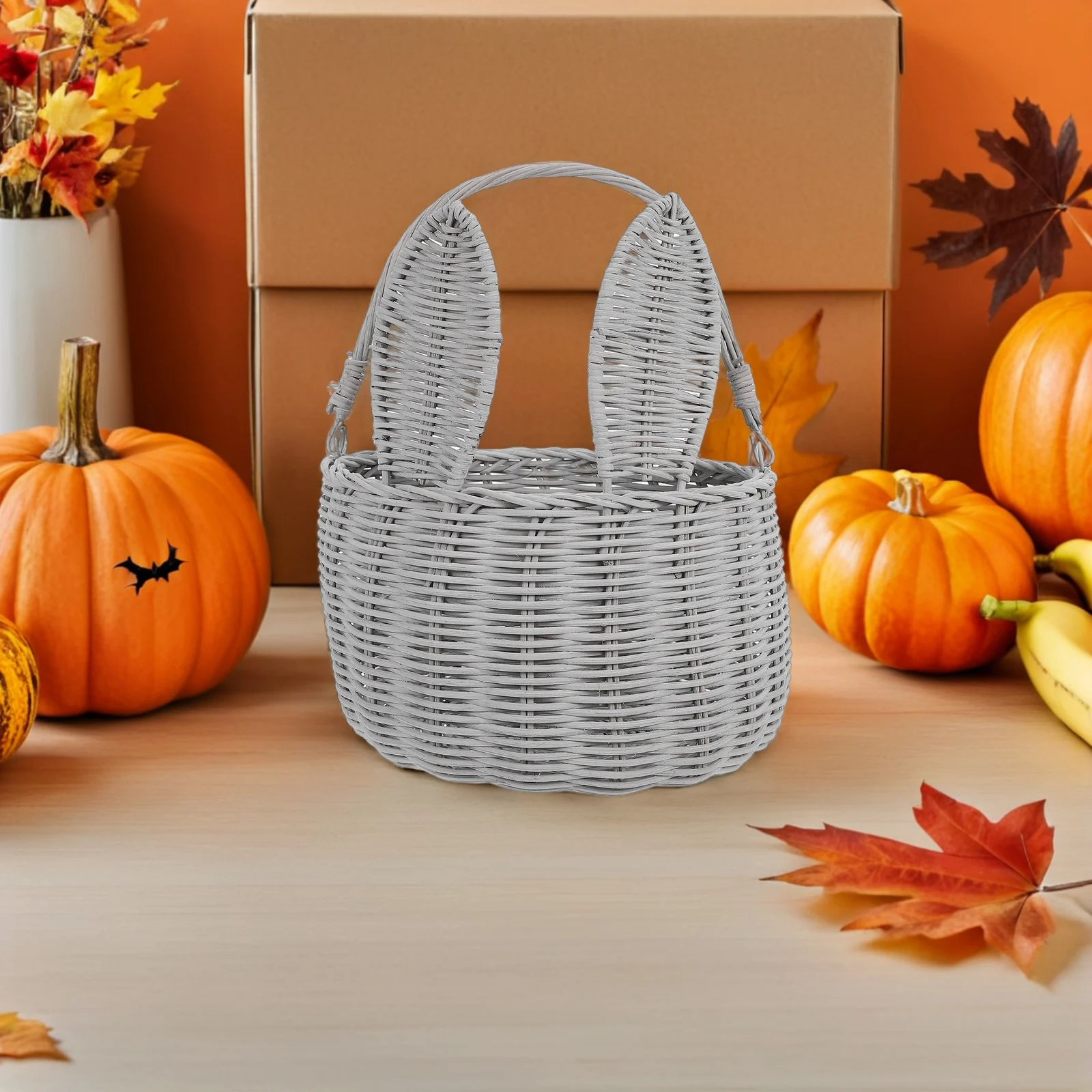 

Rattan Woven Fresh Flower Basket Large Size Decorative Handmade Storage Wedding Garden Basket Home Decoration Accent