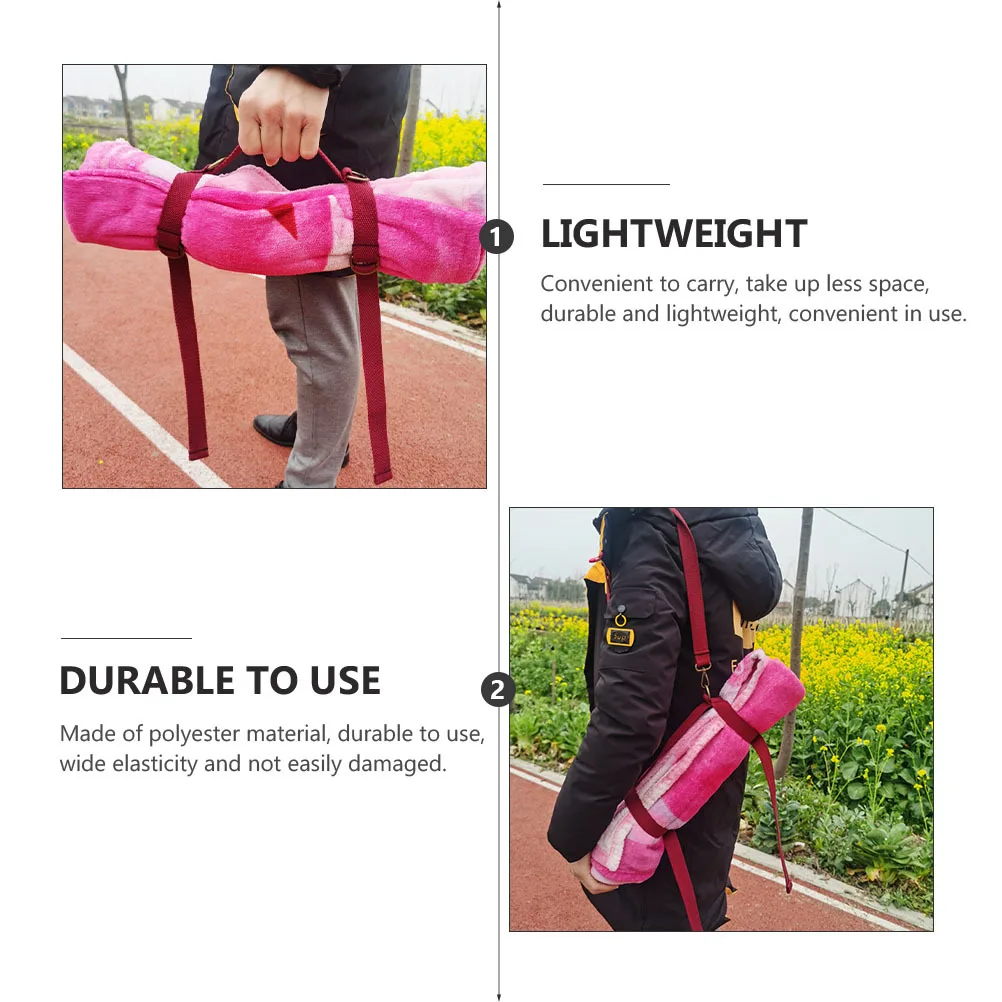 

Outdoor Blanket Yoga Mat Carry Strap Binding Durbale Carrying Picnic Elastic for