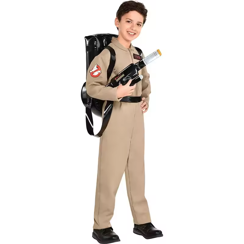 Halloween Father Ghostbusters costume theme cosplay Halloween uniform jumpsuit bag ideal adult gift - Image 2
