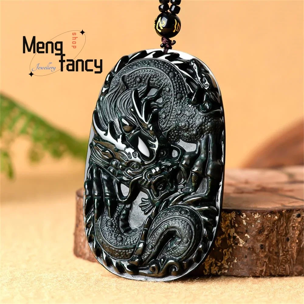 Natural Mercurial Jadeite a-goods Jadeite Dragon Jade Zodiac Pendant Exquisite Handicraft Best Selling Fashion Luxury Jewelry