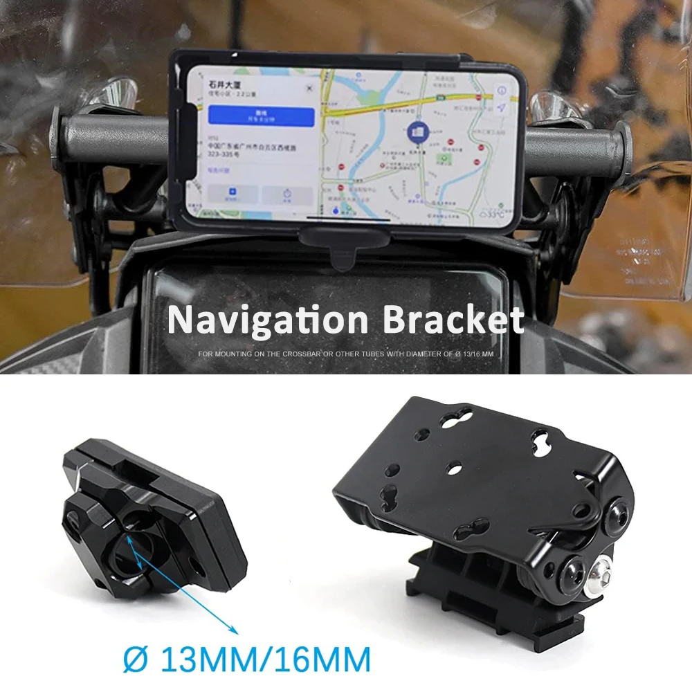 

For Yamaha For Kawasaki For Suzuki For Aprilia For BMW For Honda Navigation Bracket Phone Stand Holder GPS Bracket 13mm / 16mm