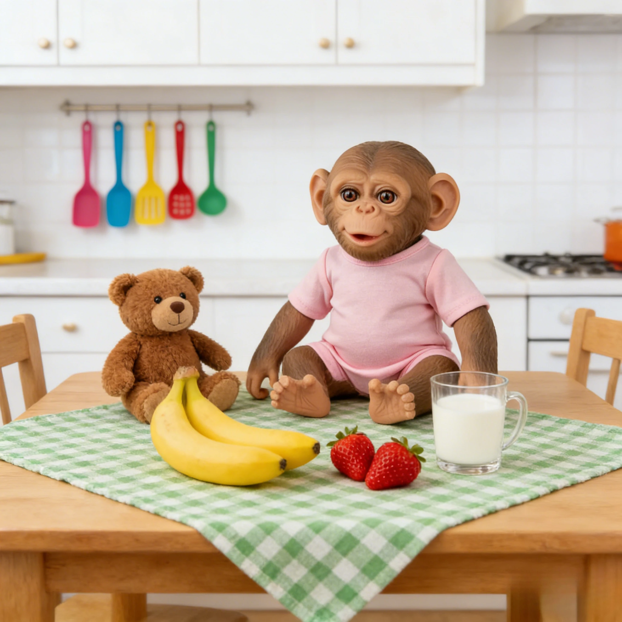 

19-дюймовая 48-см реалистичная кукла-обезьяна, виниловая кукла всего тела с 3D-картием, детская игрушка