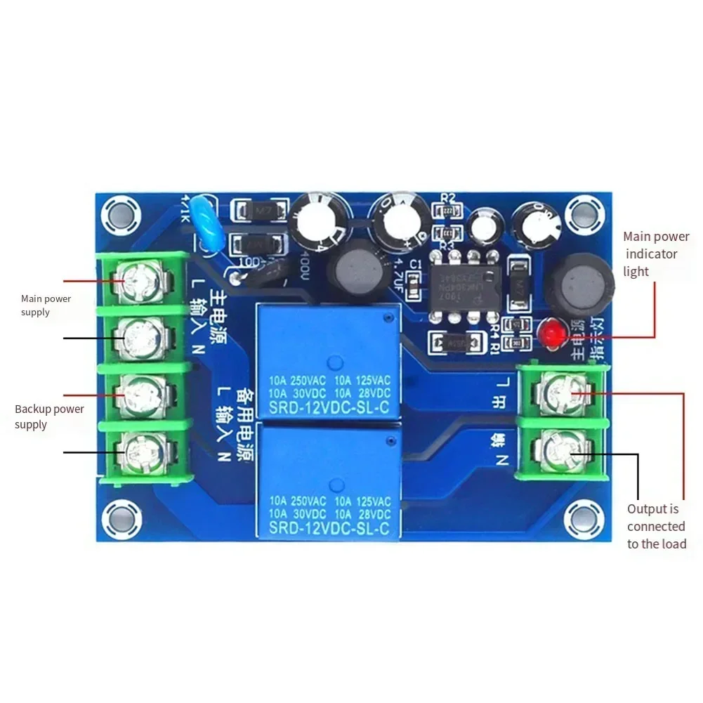 AC220V Dual Power Supply Automatic Switch 10A Load Power Failure Transfer Switch YX--Q01 Power Automatic Switcher
