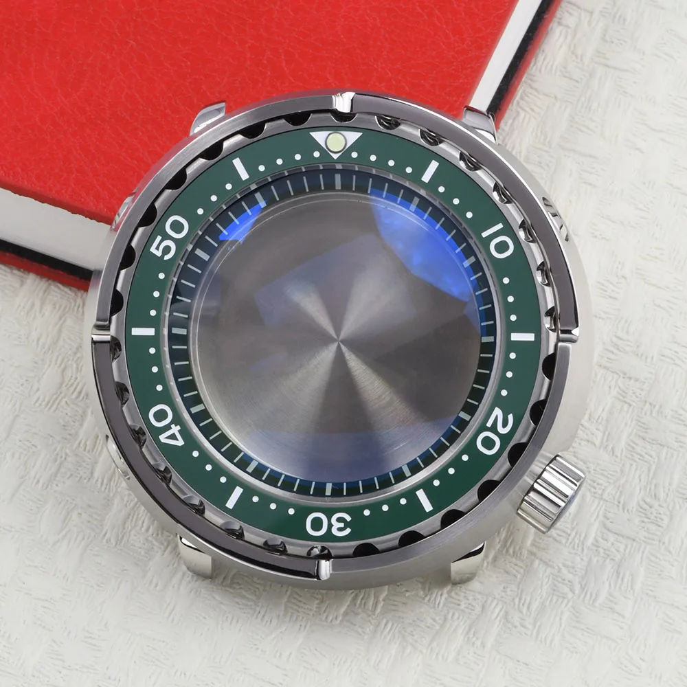 HEIMDALLR Tuna Watch Case 4.2 O'clock Crown Suitable for NH35 Movement 316L Steel C3 Luminous