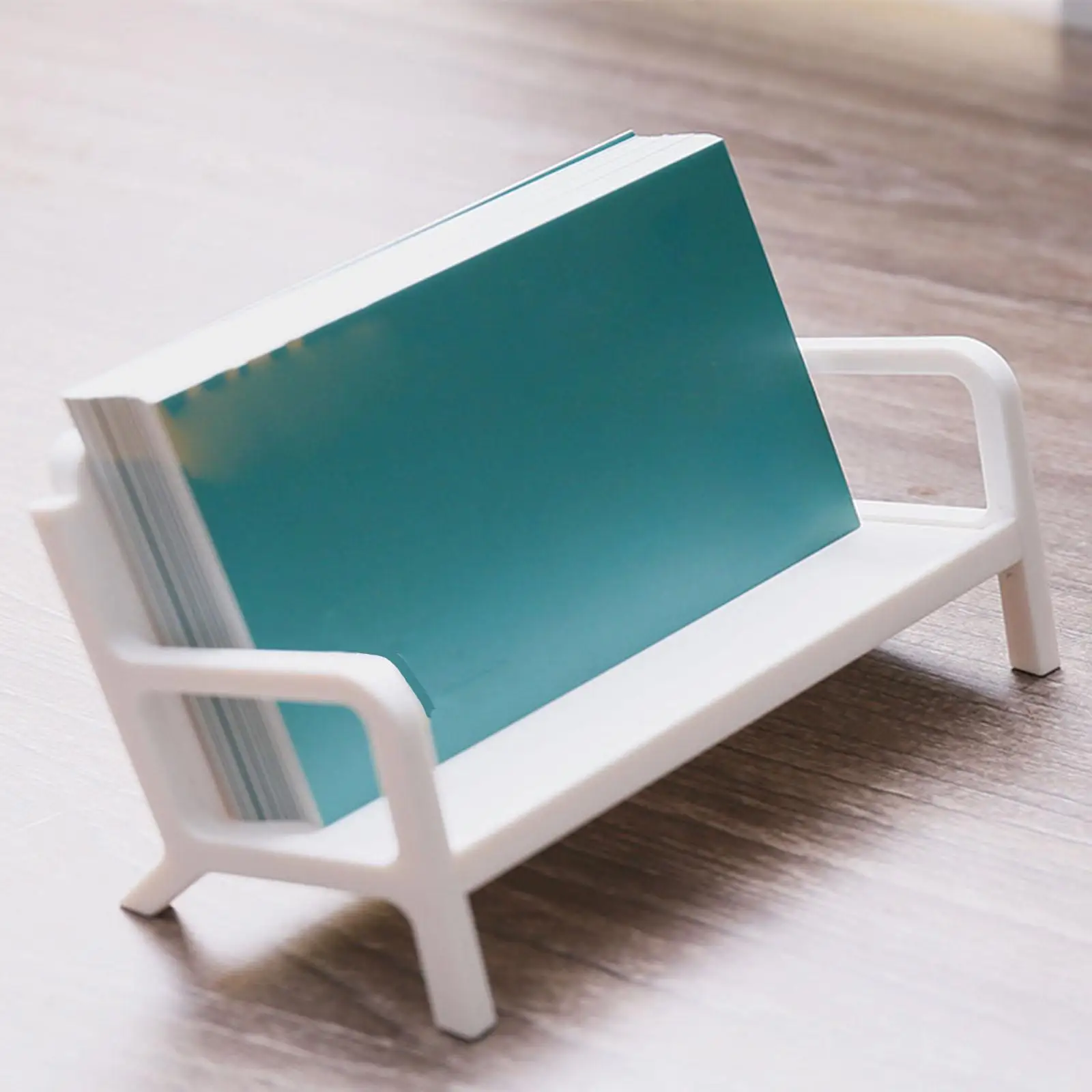 2x Sleek Desk Organizer for Professional Cards - Contemporary Name Card Display Stand