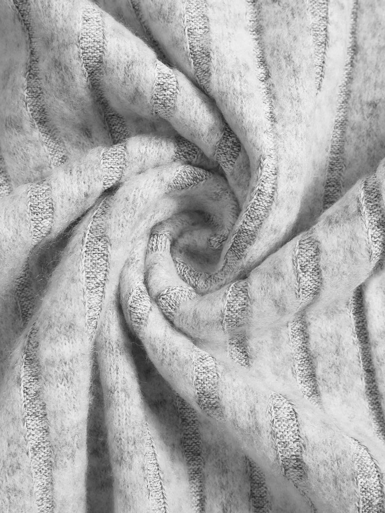 Geripptes, figurbetontes Damenkleid mit Schlitz am Oberschenkel, lässiges, langärmliges Midikleid mit U-Ausschnitt für Herbst und Winter, Damenbekleidung