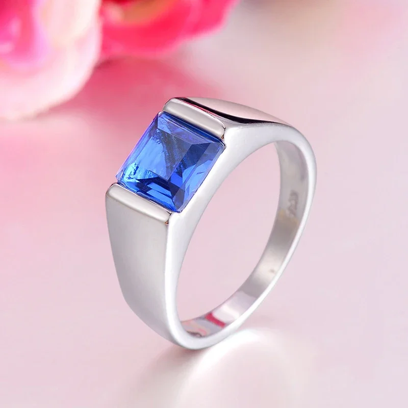 Popular Sterling Silver Color Ring Model With Clear AAA Grade CZ Hot Sale Lead & Nickel Free Ring For Men Classical Finger Ring